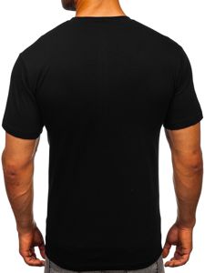 Tee-shirt imprimé pour homme noir Bolf 10858