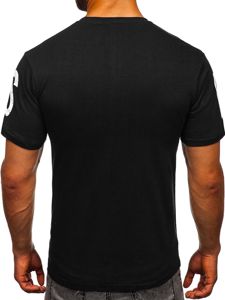 Tee-shirt imprimé pour homme noir Bolf 1180