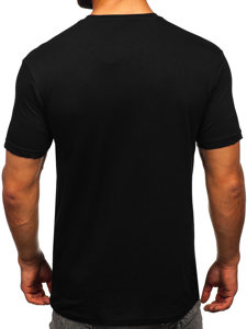 Tee-shirt imprimé pour homme noir Bolf 192377