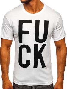 Tee-shirt pour blanc homme avec imprimé Bolf 1267     