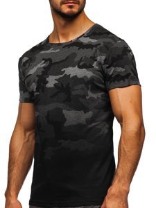 Tee-shirt pour homme graphite avec imprimé camo Bolf S808  
