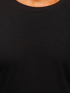 Tee-shirt pour homme sans imprimé noir Bolf 2005