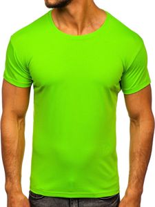 Tee-shirt pour homme sans imprimé vert clair Bolf 2005