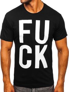 Tee-shirt pour noir homme avec imprimé Bolf 1267     