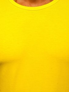Tee-shirt tank top sans imprimé jaune-fluo Bolf 99001   