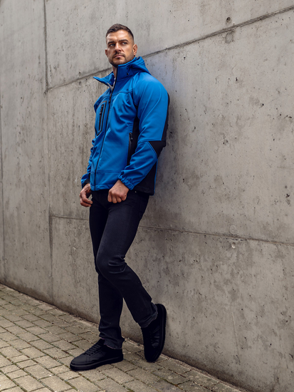 Homme Blouson softshell de transition Bleu Bolf T019A
