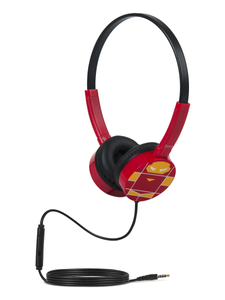Casque filaire avec microphone rouge Iron Man pour enfants W15IM