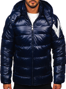 Homme Blouson matelassée d'hiver Bleu ciel Bolf 9981