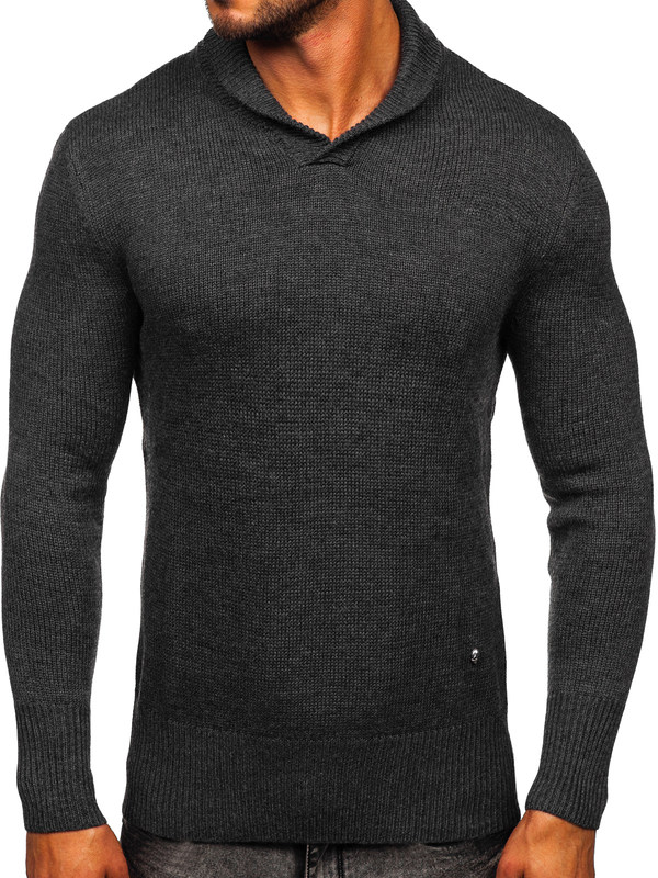 Pull à col montant pour homme graphite Bolf MM6018