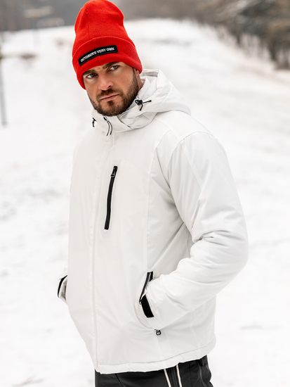 Blouson d'hiver sportif pour homme blanc Bolf HH011