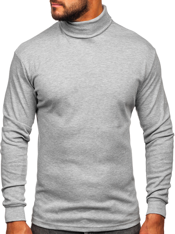 Homme Pull à col roulé basic Gris Bolf 145347-1