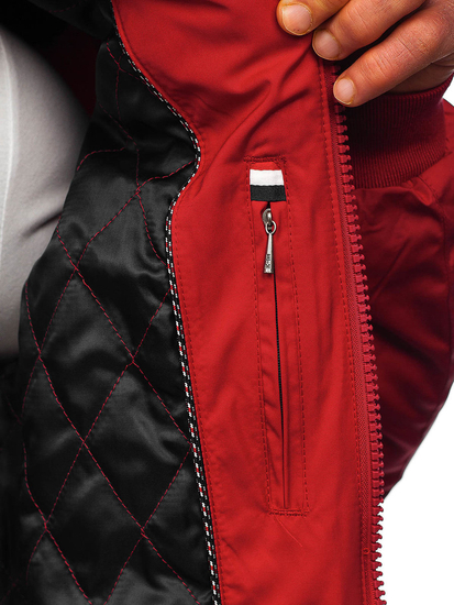 Blouson de transition rouge pour homme Bolf 1907-1