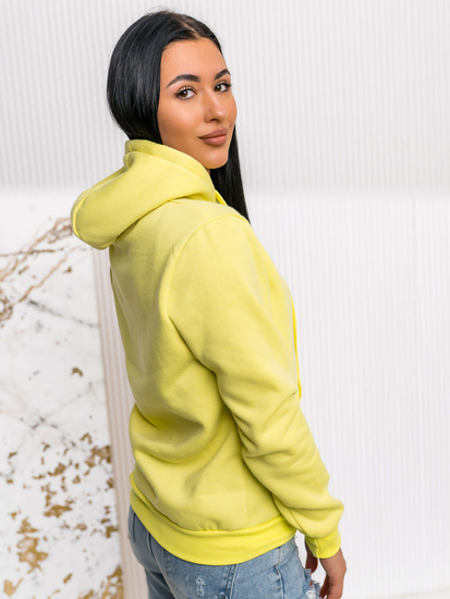 Femme Sweat-shirt kangourou Jaune-Neon Bolf W02A1