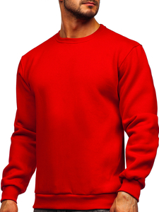 Sweat-shirt rouge sans capuche pour homme Bolf 2001