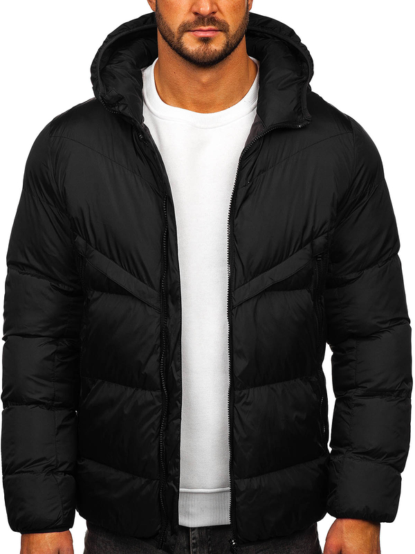 Homme Blouson d'hiver Noir Bolf CS1006