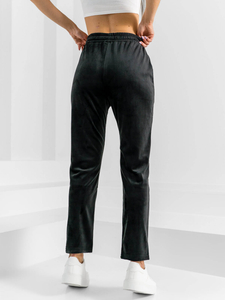 Femme Pantalon de sport en velours Noir Bolf W7626