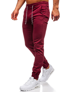 Pantalon jogger bordeaux pour homme Bolf CT8808