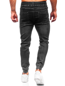 Homme Pantalon jogger en jean Noir Bolf 9070