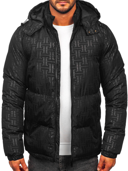 Homme Veste matelassée d'hiver Noir Bolf 3B112