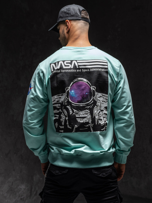 Homme Sweat-shirt imprimé Menthe Bolf 6476A1