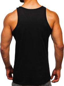 Tank top boxeur avec imprimé noir Bolf 14838