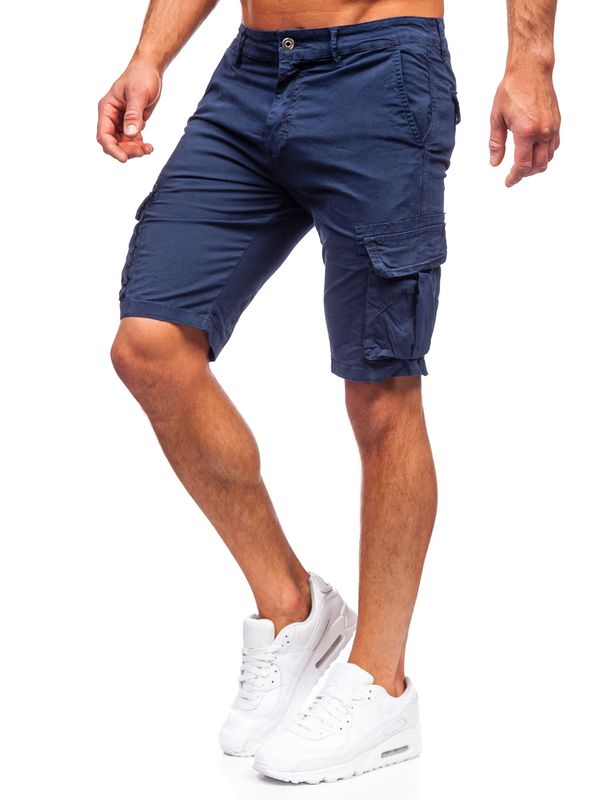 Pantalon court short cargo bleu foncé pour homme Bolf YF2221