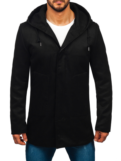 Homme Manteau d'hiver à capuche Noir Bolf 79B3A1-197
