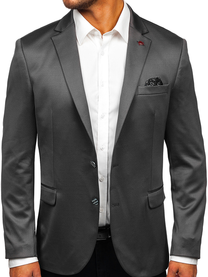 Homme Veste de costume élégante Gris Bolf 022