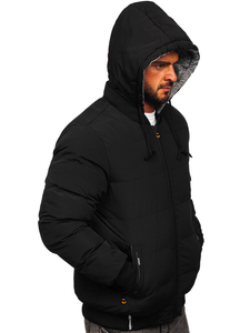 Blouson d'hiver matelassé pour homme noir Bolf 7408