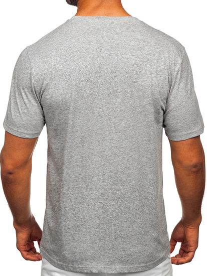 Homme T-shirt imprimé en coton Gris Bolf MPO3466