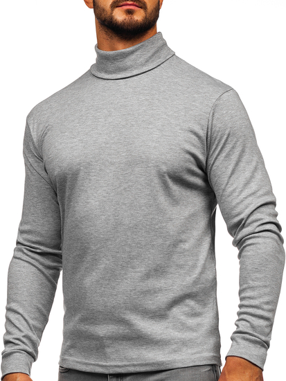 Homme Pull col polo basique Gris Bolf 535