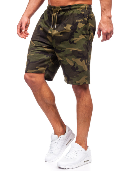 Pantalon court de sport camo pour homme kaki Bolf 8K283