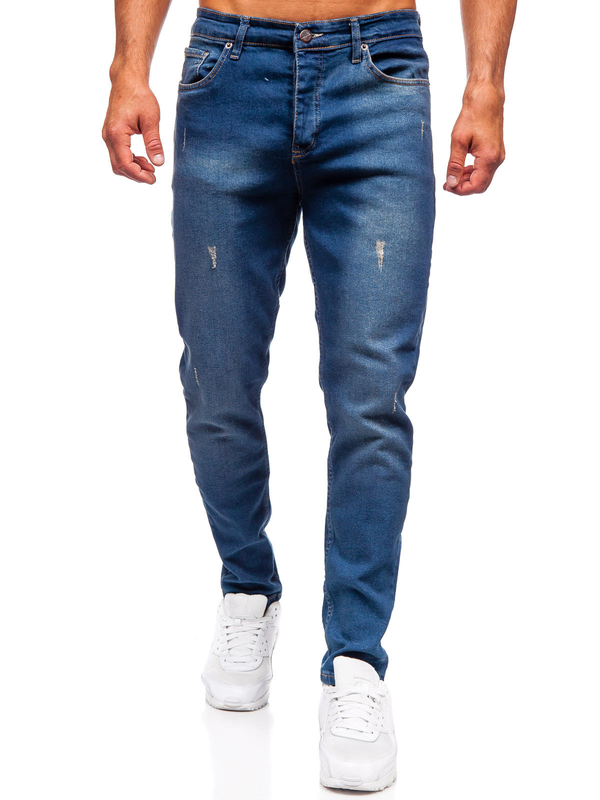 Homme Pantalon en jean slim fit Bleu foncé Bolf 6518