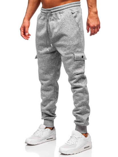 Homme Pantalon jogger chaud Gris Bolf Q1108