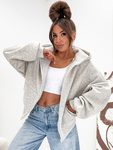 Sweat à capuche isolant papillon pour femme chiné Bolf 821112