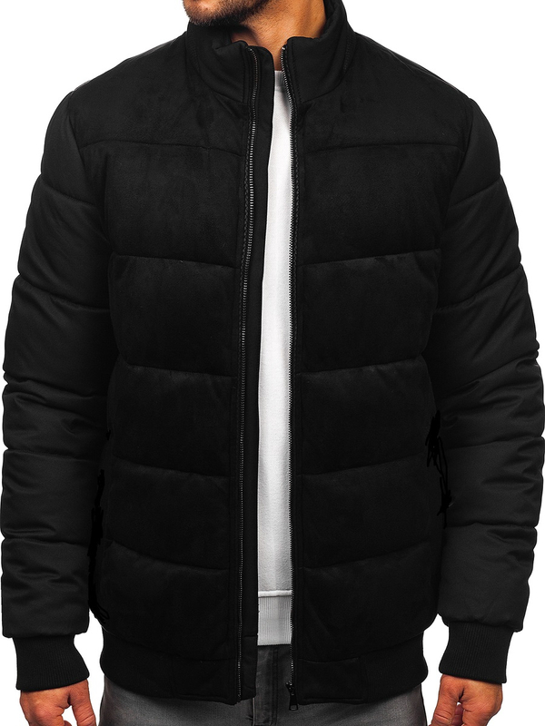 Homme Blouson d'hiver matelassé Noir Bolf 22M336