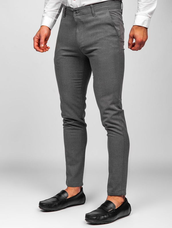 Pantalon chino en tissu pour homme graphite Bolf 0016