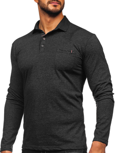 Homme Polo en coton à manches longues Graphite Bolf 5120