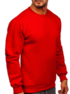 Sweat-shirt rouge sans capuche pour homme Bolf 2001