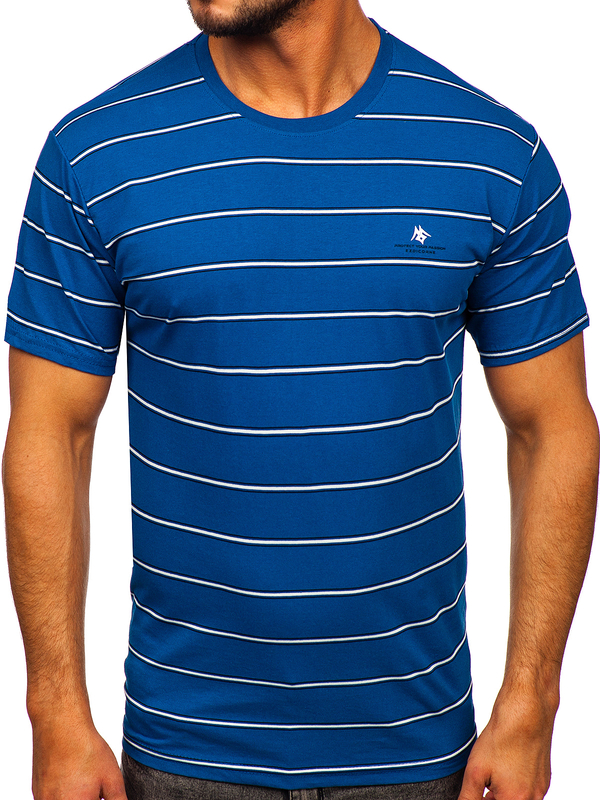 Tee-shirt pour homme bleu Bolf 14952