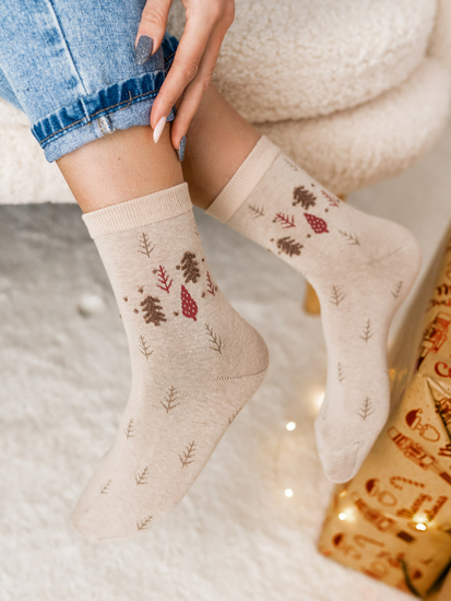 Femme Chaussettes imprimé Multicolore Bolf M7-6P-1 6 PACK