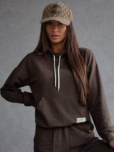 Ensemble de survêtement deux pièces femme chocolat Bolf 82162