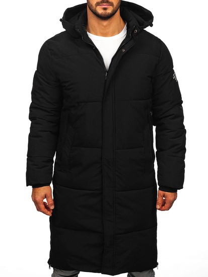 Homme Blouson d'hiver longue matelassée Noir Bolf 91M9912