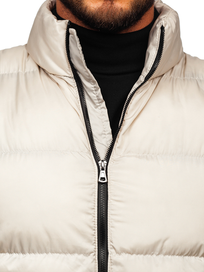 Blouson d'hiver matelassé pour homme beige Bolf 0025