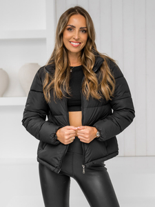 Femme Blouson d'hiver matelassée Noir Bolf 16M9107