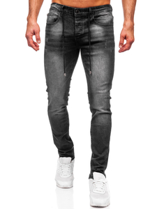 Homme Pantalon en jean regular fit Noir Bolf MP0063-1N