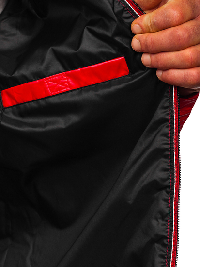 Blouson de transition matelassé de sport pour homme rouge Bolf 2147