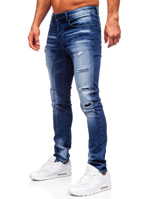 Homme Pantalon en jean slim fit Bleu foncé Bolf MP0159BS