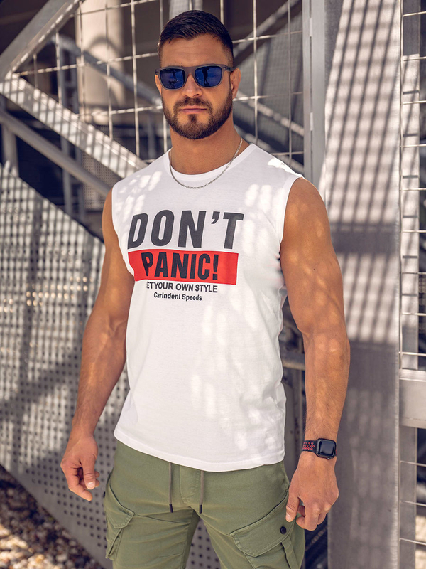 Débardeur imprimé blanc Bolf 14827A