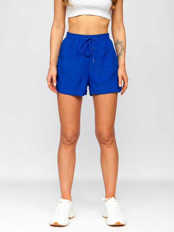 Short de survêtement pour femme bleu cobalt Bolf H60A